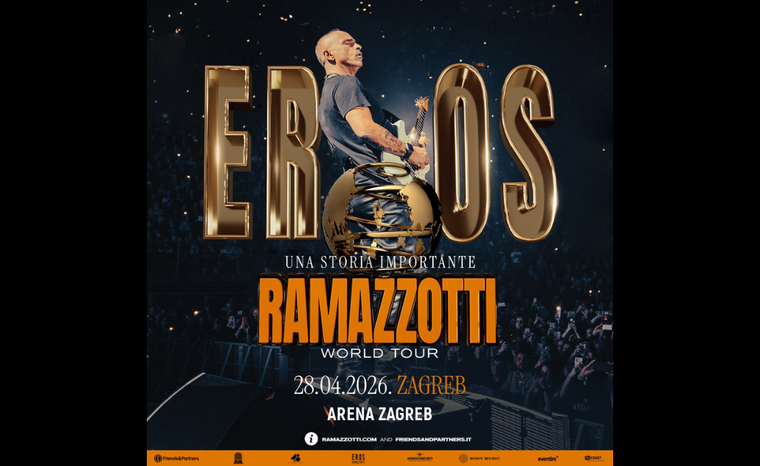 Eros Ramazzotti stiže u zagrebačku Arenu