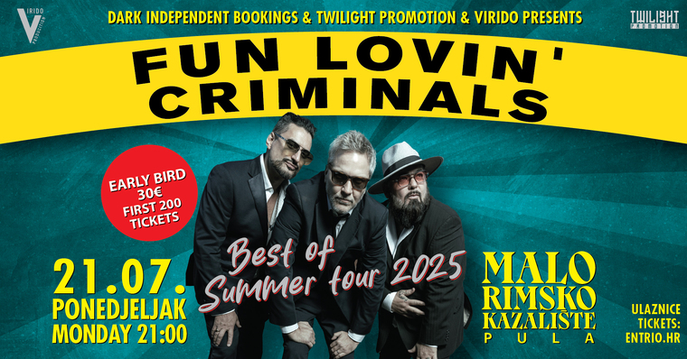 Fun Lovin' Criminals ekskluzivno u Puli