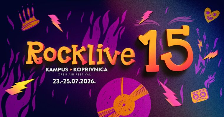 Jubilarno 15. izdanje koprivničkog RockLive Festivala dodatno je pojačano novi izvođačima!