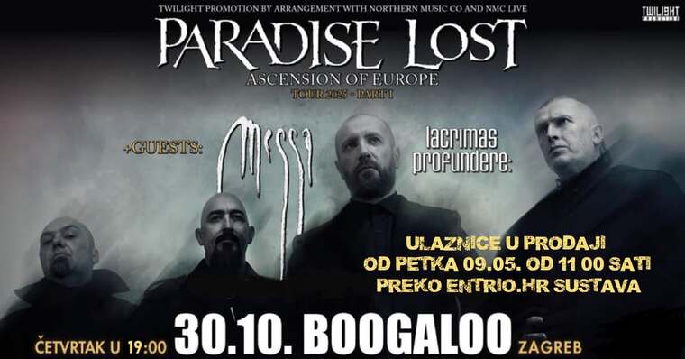 Povratak Paradise Lost u Zagreb