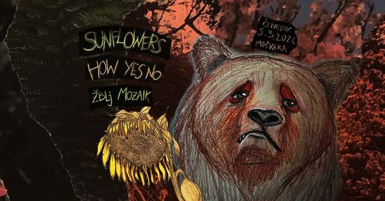 Psihodelični post-garaž-punk koncert u Močvari – Sunflowers, How Yes No, Žblj Mozaik