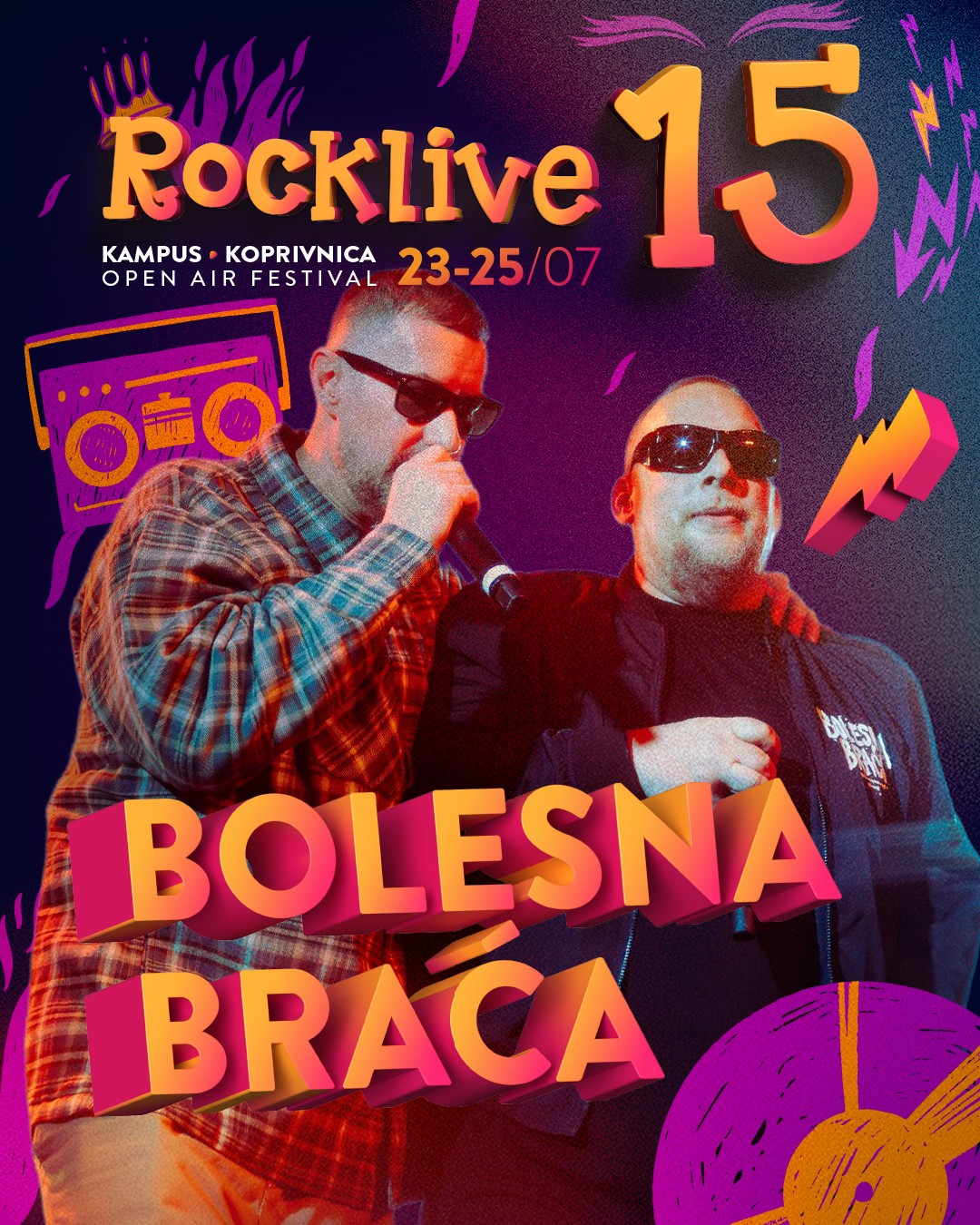 Flyer za koncert Bolesne Braće