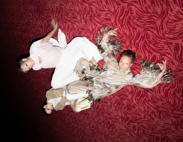 Icelandic band GusGus lying down