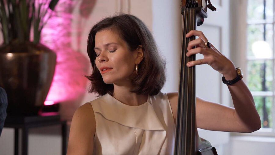 Female musician with chello